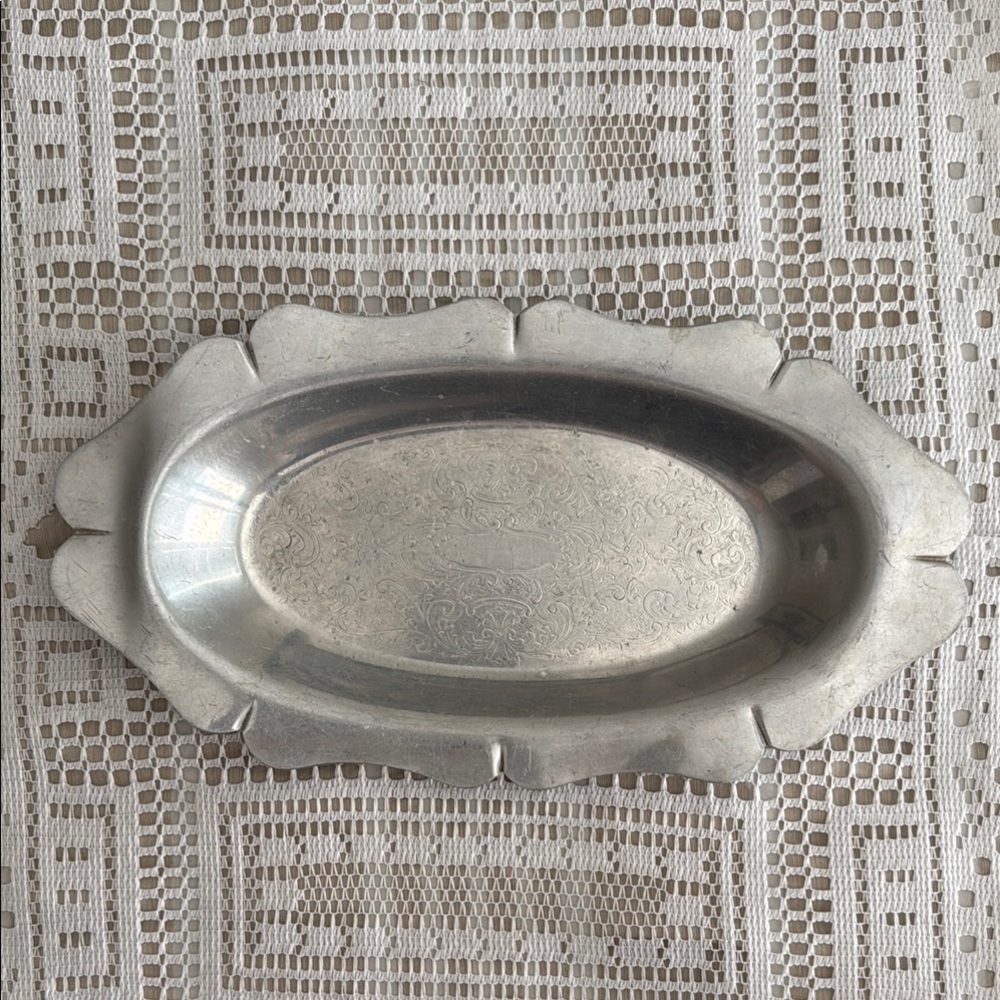 Elegant Silver Oval Tray